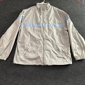 Tommy Hilfiger Athletics Windbreaker Jacket Men's XXL Gray Blue Retro Zip Up Y2K